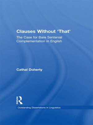 cover image of Clauses Without 'That'